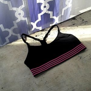 Women's Black and Pink Champion Sportsbra